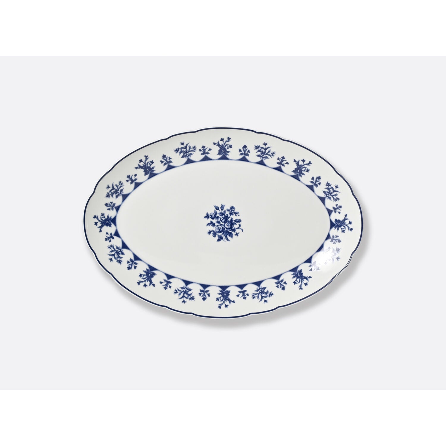 Bernardaud Oval platter 13", Limoges porcelain, Chateaubriand Couleur collection, on a white background