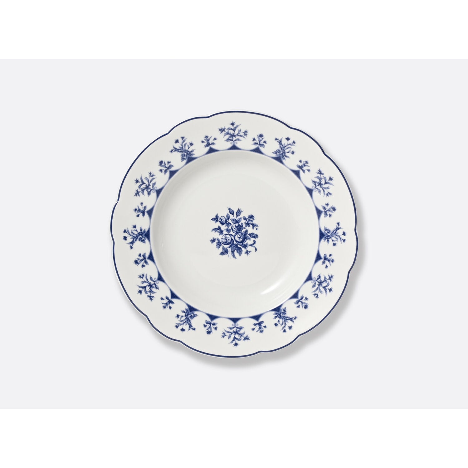 Bernardaud Rim soup 9", Limoges porcelain, Chateaubriand Couleur collection, on a white background