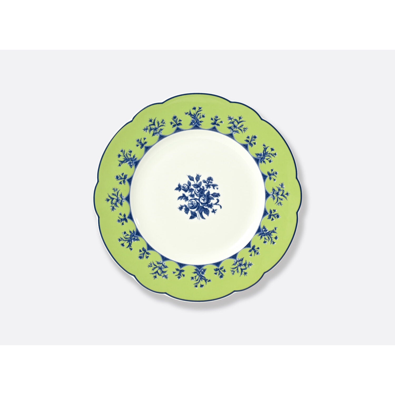 Bernardaud Salad plate 8.5" Almond Green, Limoges porcelain, Chateaubriand Couleur collection, on a white background