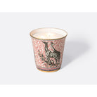 Bernardaud Large candle tumbler 5.9" + "Rue des Archives" candle home fragrance 950 gr, Limoges porcelain, Collection Braquenié collection, on a white background
