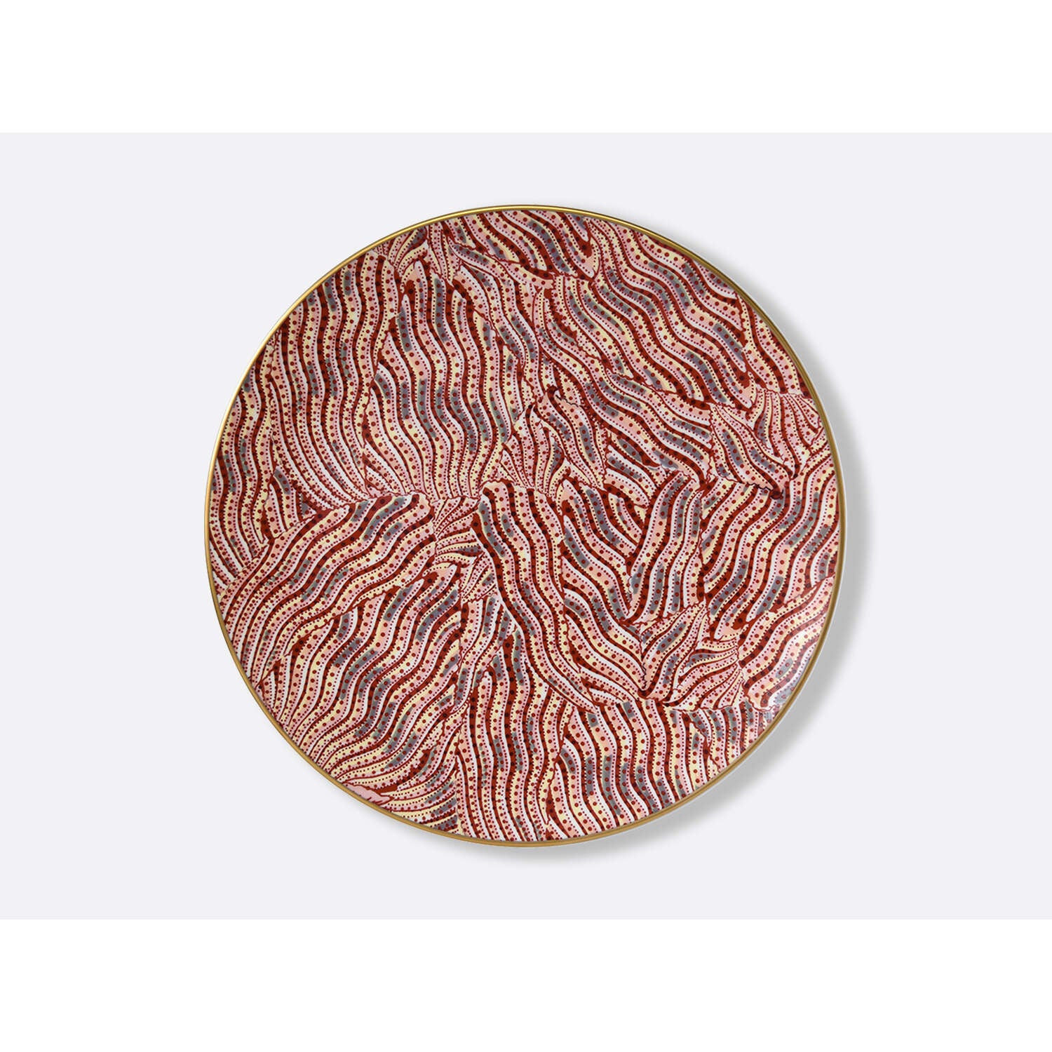 Bernardaud Service plate 11.5", Limoges porcelain, Collection Braquenié collection, on a white background