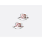 Bernardaud Set of moka cups and saucers 1.7 oz, Limoges porcelain, Collection Braquenié collection, detail view