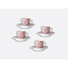 Bernardaud Set of moka cups and saucers 1.7 oz, Limoges porcelain, Collection Braquenié collection, detail view