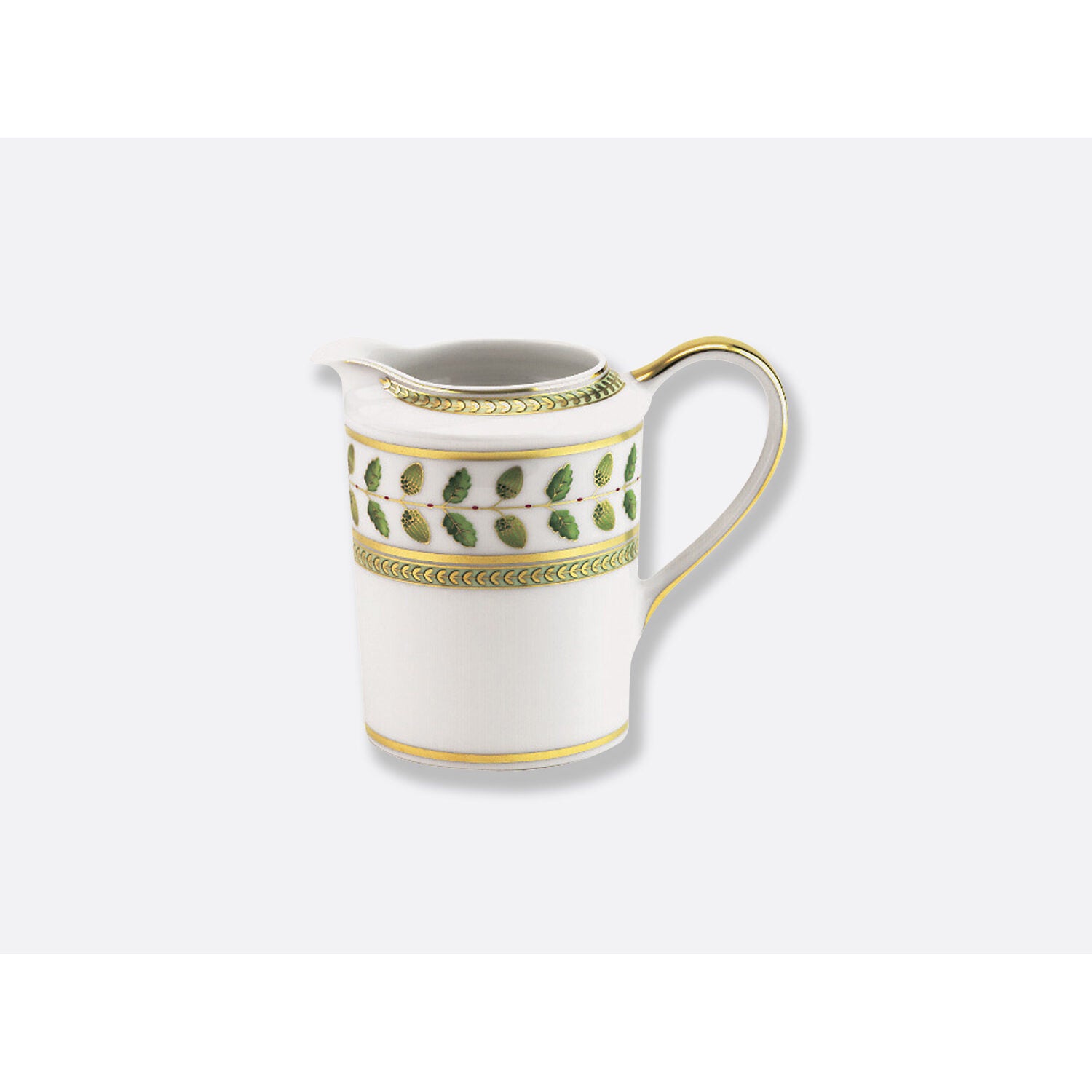 Bernardaud Creamer 12 cups, Limoges porcelain, Constance collection, on a white background