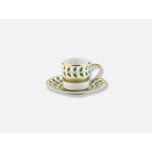 Bernardaud Espresso cup and saucer 3 oz, Limoges porcelain, Constance collection, on a white background