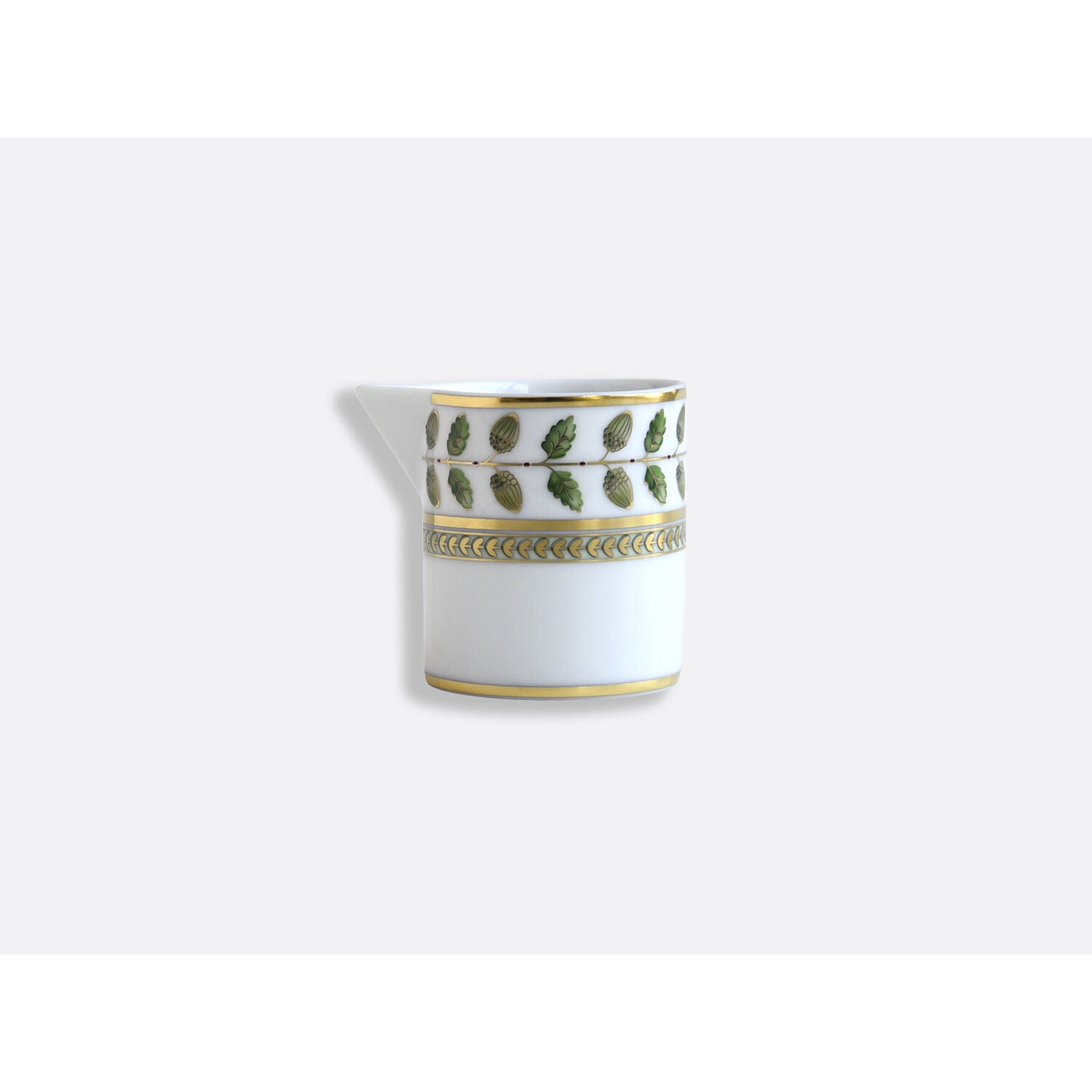 Bernardaud Gift set of 1 teapot, 2 mugs, 1 sugar bowl, 1 creamer, Limoges porcelain, Constance collection, detail view