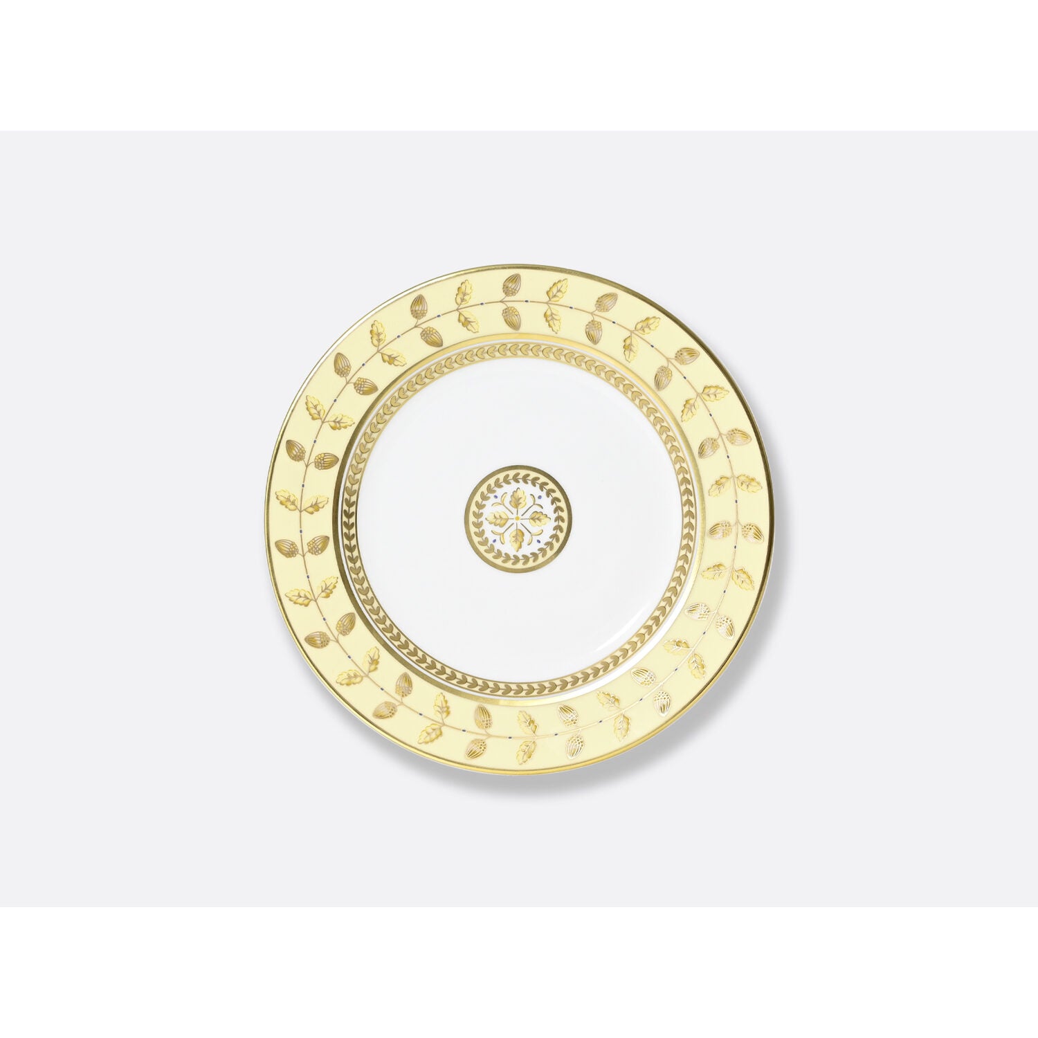 Bernardaud Bread and butter plate 6.5", Limoges porcelain, Constance Jaune collection, on a white background