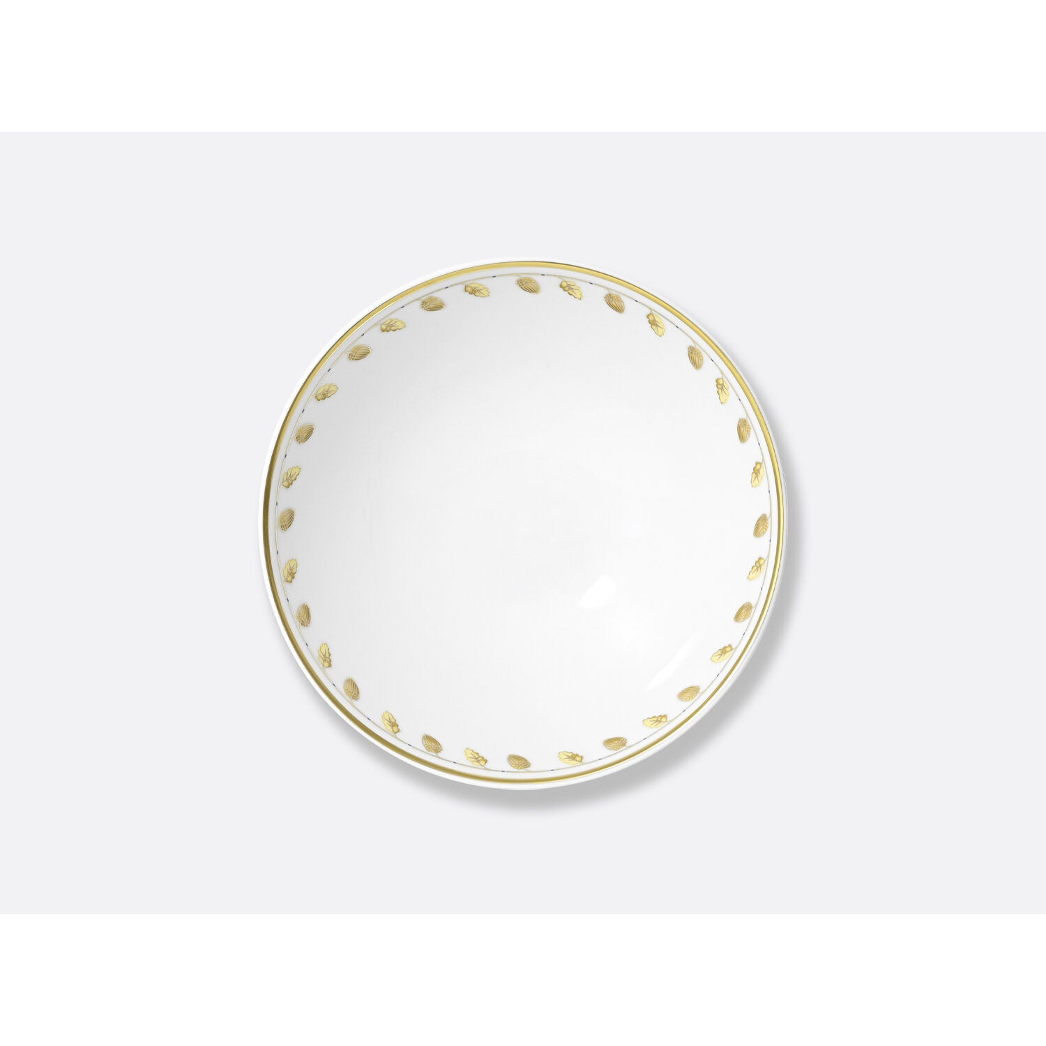 Bernardaud Cereal bowl 10 oz, Limoges porcelain, Constance Jaune collection, detail view