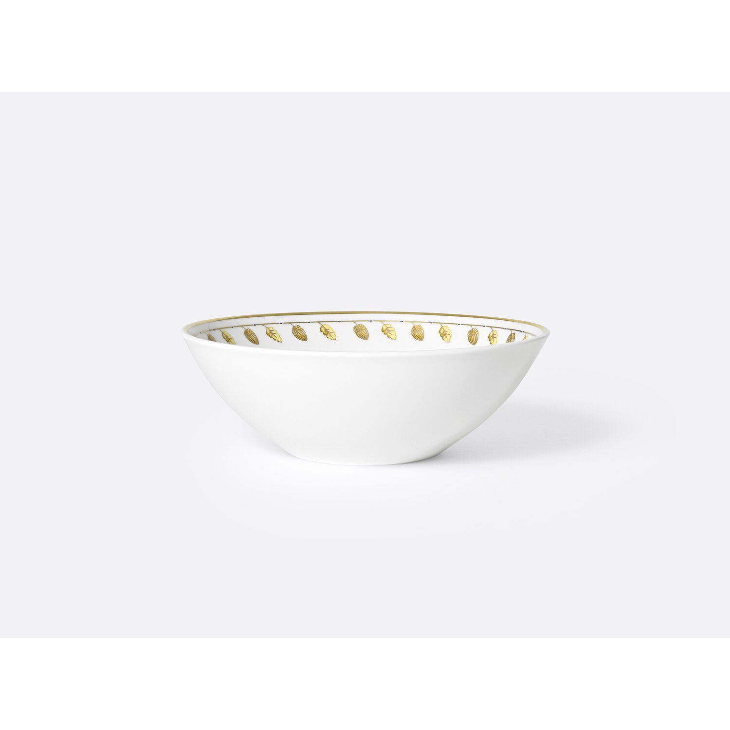 Bernardaud Cereal bowl 10 oz, Limoges porcelain, Constance Jaune collection, on a white background