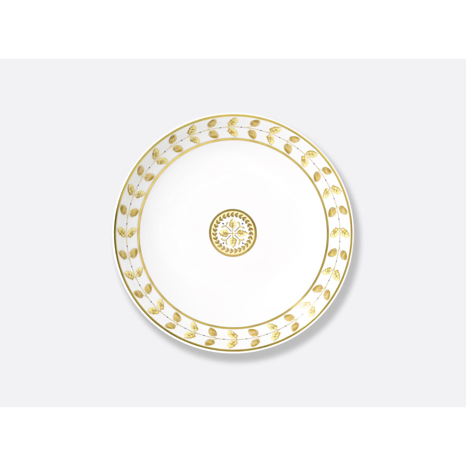 Bernardaud Coupe soup 7.5", Limoges porcelain, Constance Jaune collection, on a white background