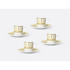 Bernardaud Moka cup and saucer gift box 2 oz, Limoges porcelain, Constance Jaune collection, detail view