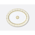 Bernardaud Oval platter 13", Limoges porcelain, Constance Jaune collection, on a white background