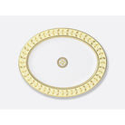 Bernardaud Oval platter 15", Limoges porcelain, Constance Jaune collection, on a white background