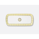 Bernardaud Rectangular cake platter 15", Limoges porcelain, Constance Jaune collection, on a white background