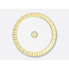 Bernardaud Round tart platter 13", Limoges porcelain, Constance Jaune collection, on a white background