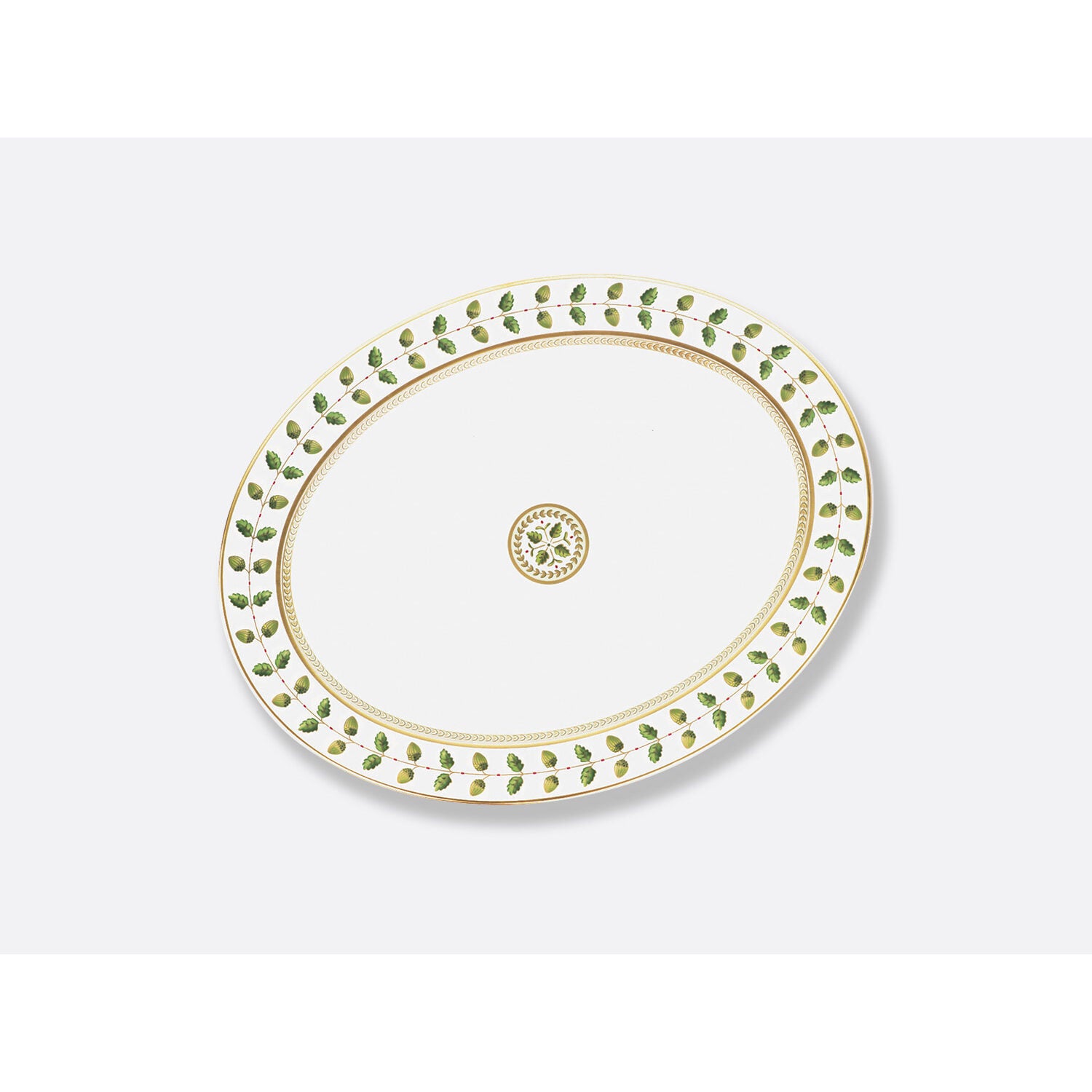 Bernardaud Oval platter 13", Limoges porcelain, Constance collection, on a white background