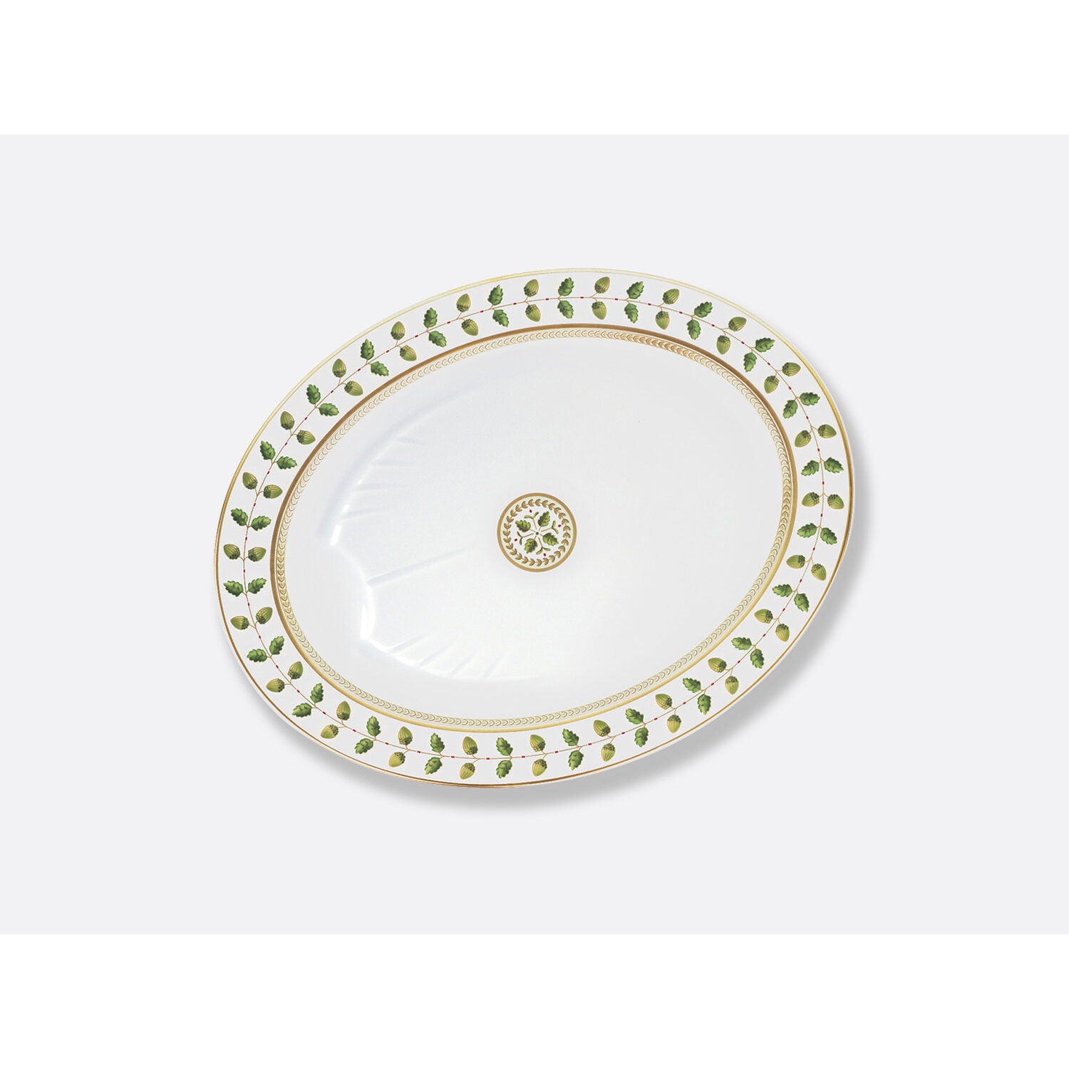 Bernardaud Oval platter 17", Limoges porcelain, Constance collection, on a white background