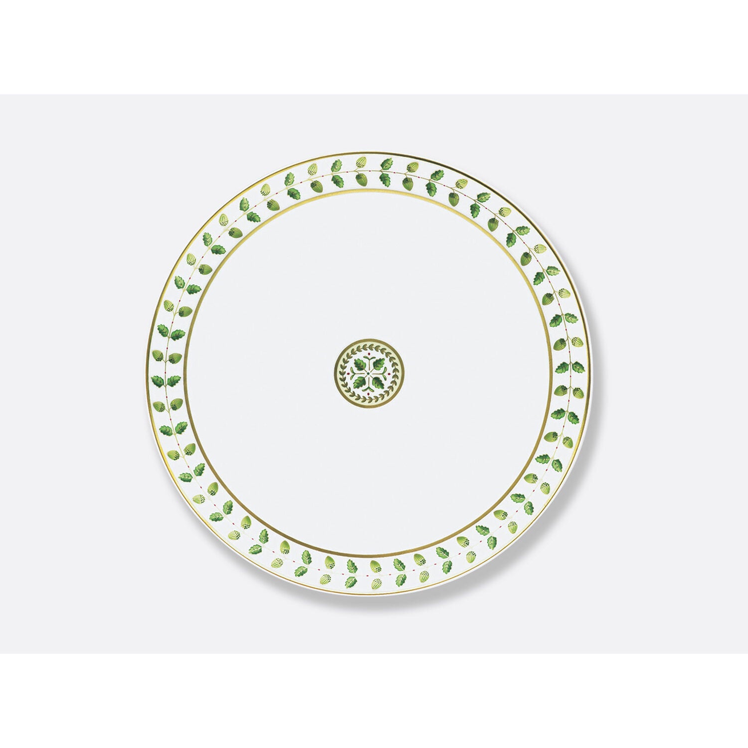 Bernardaud Round tart platter 13", Limoges porcelain, Constance collection, on a white background