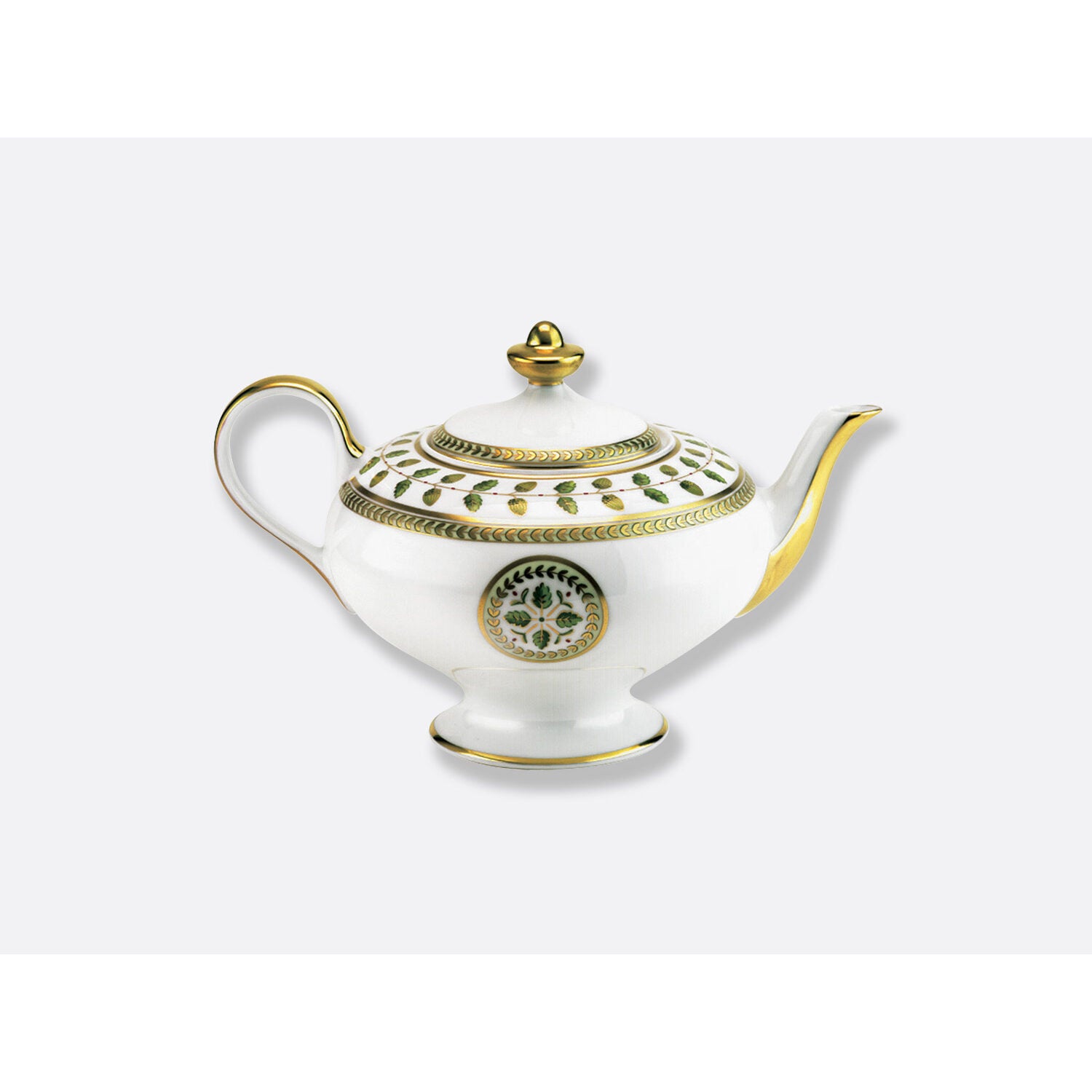 Bernardaud Teapot 12 cups 25.4 oz, Limoges porcelain, Constance collection, on a white background
