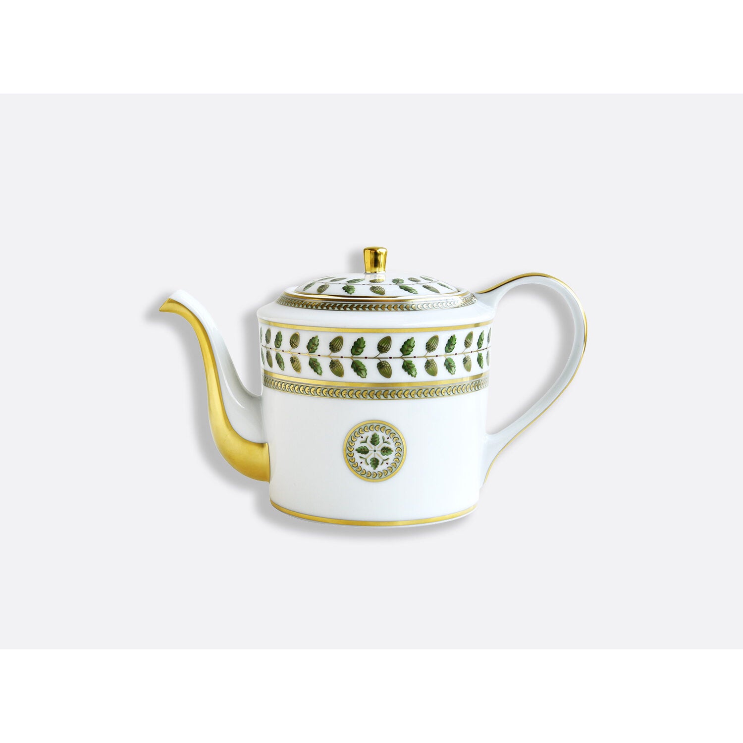 Bernardaud Teapot 2 cups 17 oz, Limoges porcelain, Constance collection, on a white background