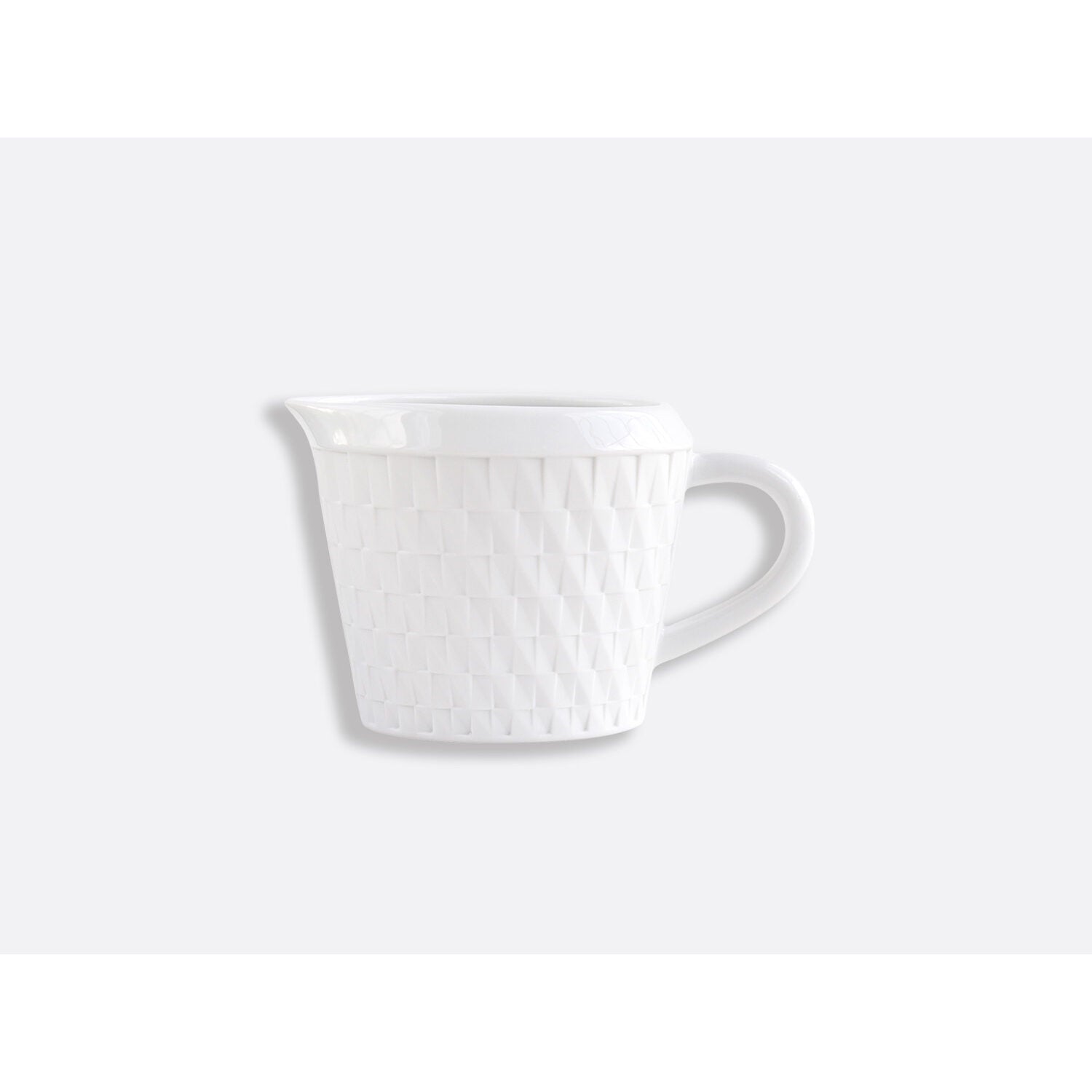 Bernardaud Creamer 8.5 oz Twist, Limoges porcelain, on a white background