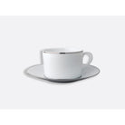 Bernardaud Breakfast cup & saucer 8.5 oz, Limoges porcelain, Cristal collection, on a white background