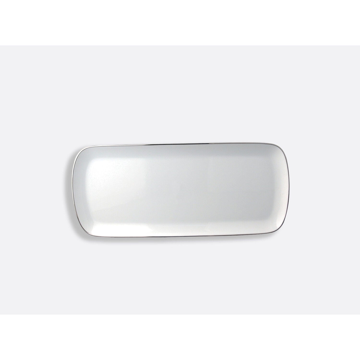 Bernardaud Cake platter rectangular 15", Limoges porcelain, Cristal collection, on a white background