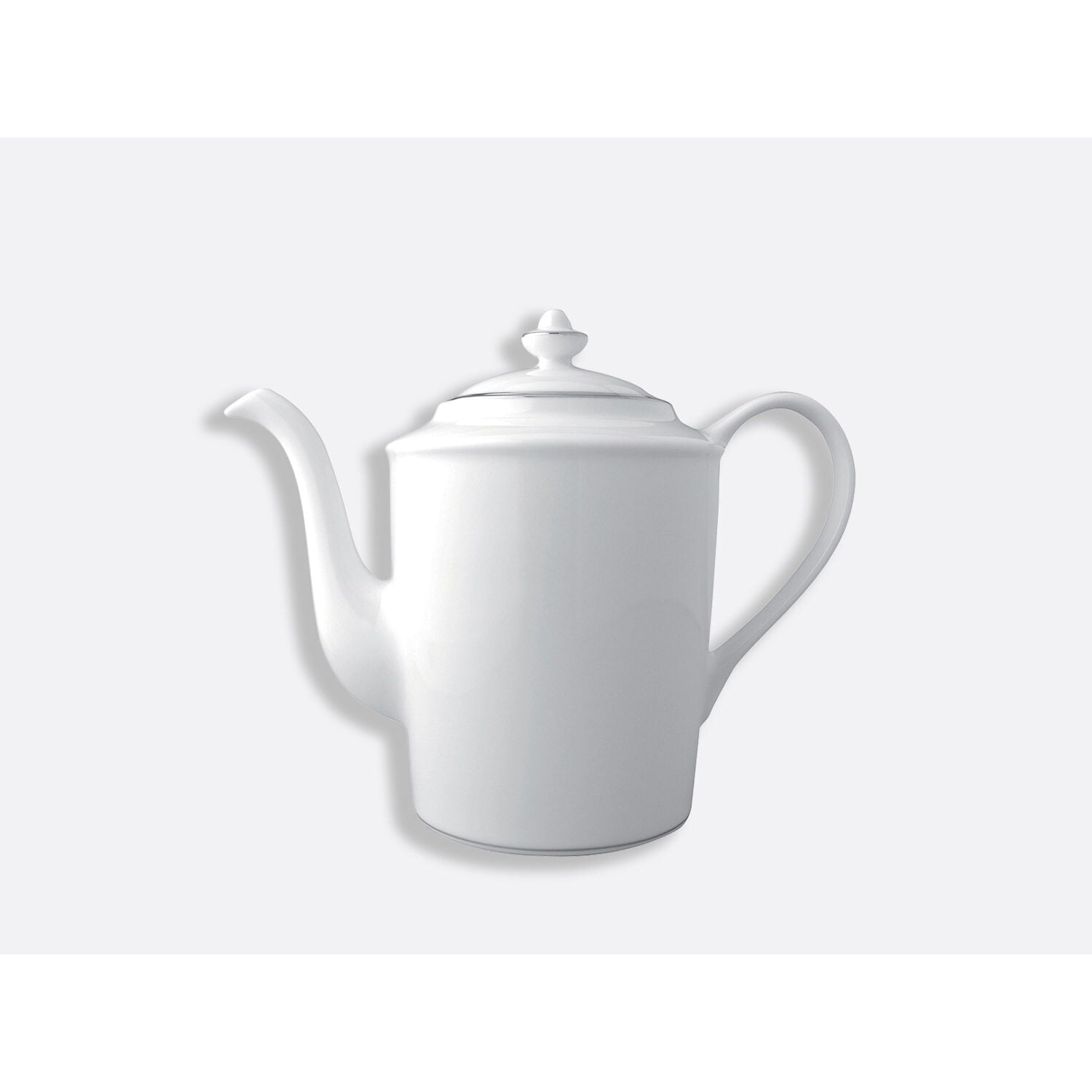 Bernardaud Coffee pot 12 cups 34 oz, Limoges porcelain, Cristal collection, on a white background