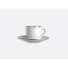Bernardaud Espresso cup and saucer gift box - 3 Oz, Limoges porcelain, Cristal collection, detail view