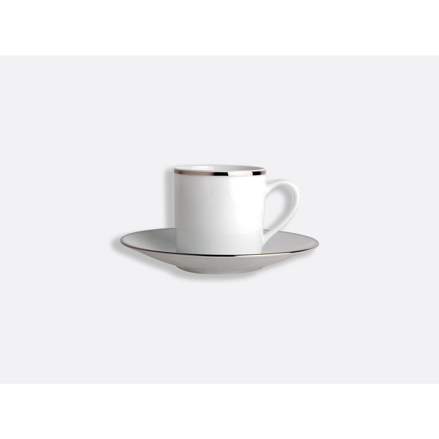 Bernardaud Espresso cup and saucer gift box - 3 Oz, Limoges porcelain, Cristal collection, detail view