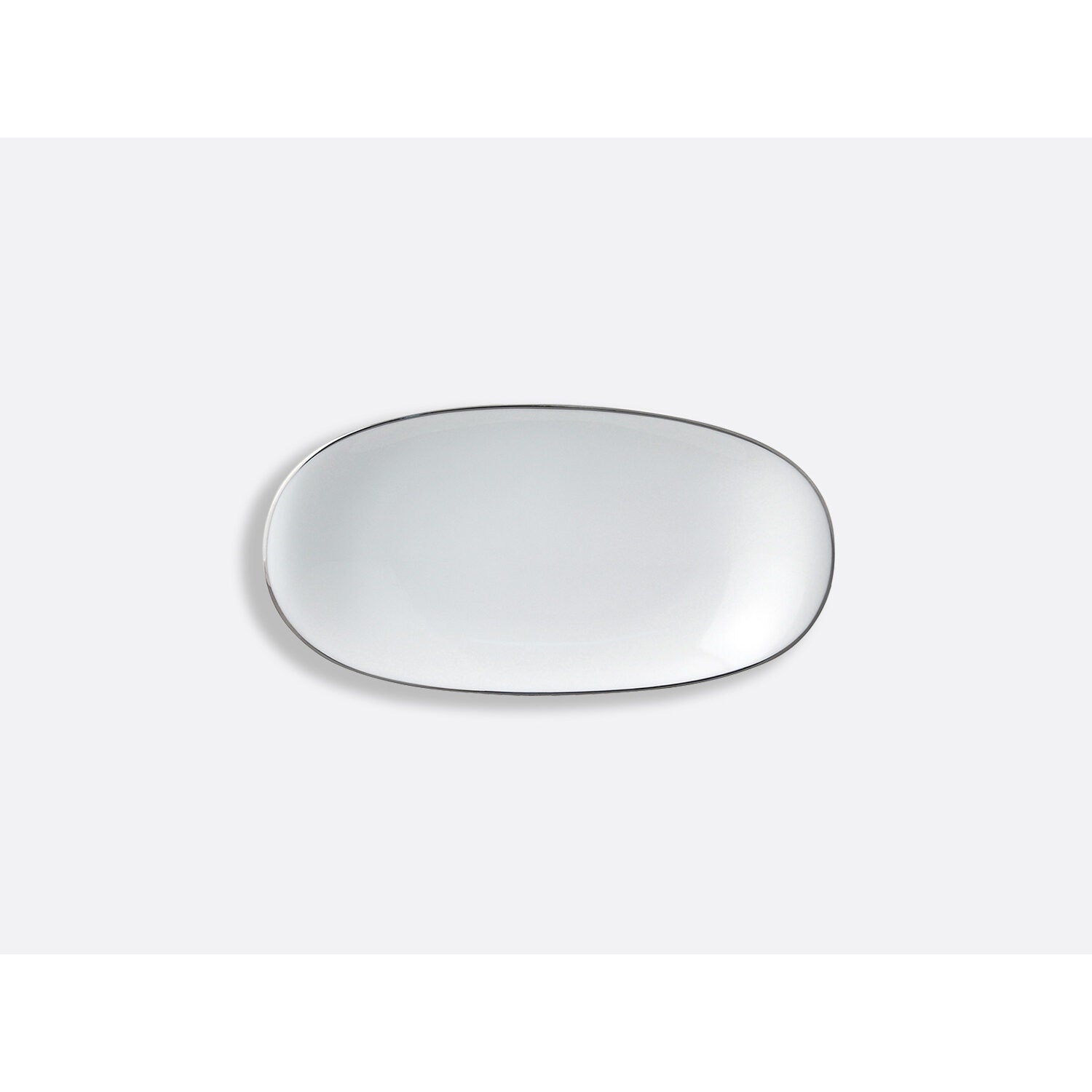Bernardaud Relish dish 9" x 5", Limoges porcelain, Cristal collection, on a white background