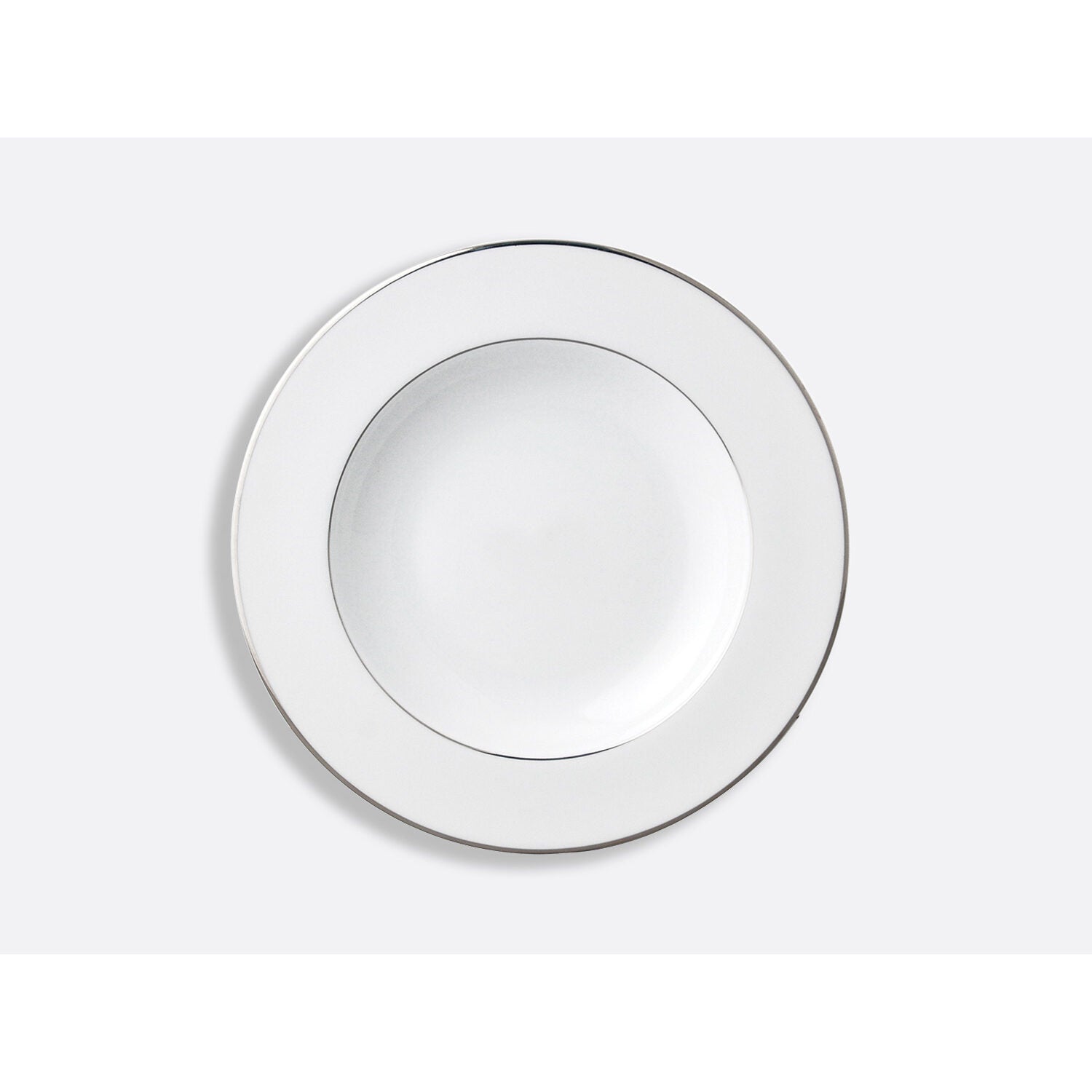 Bernardaud Rim soup 9", Limoges porcelain, Cristal collection, on a white background