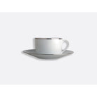Bernardaud Tea cup and saucer gift box - 5 Oz, Limoges porcelain, Cristal collection, detail view