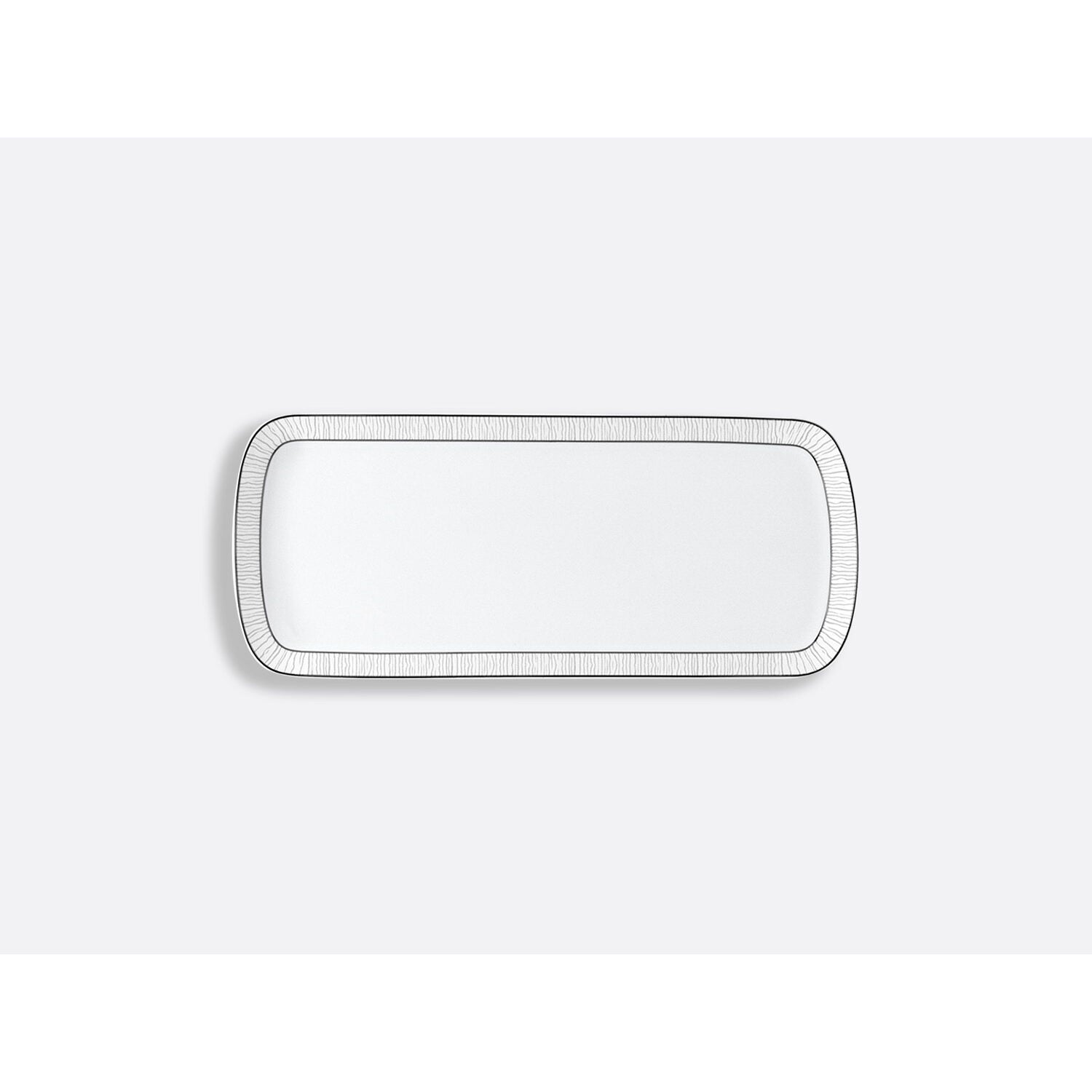 Bernardaud Cake platter rectangular 15", Limoges porcelain, Dune collection, on a white background