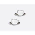 Bernardaud Espresso cup and saucer gift box - 2.8 Oz, Limoges porcelain, Dune collection, detail view