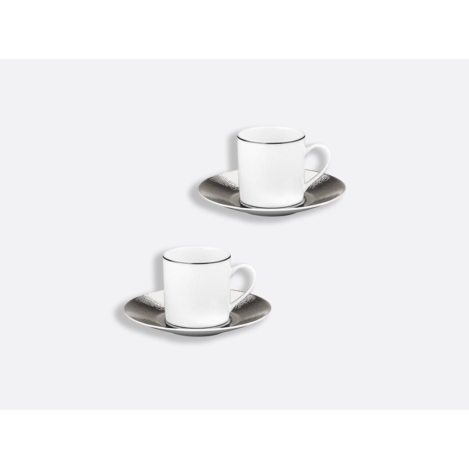 Bernardaud Espresso cup and saucer gift box - 2.8 Oz, Limoges porcelain, Dune collection, detail view