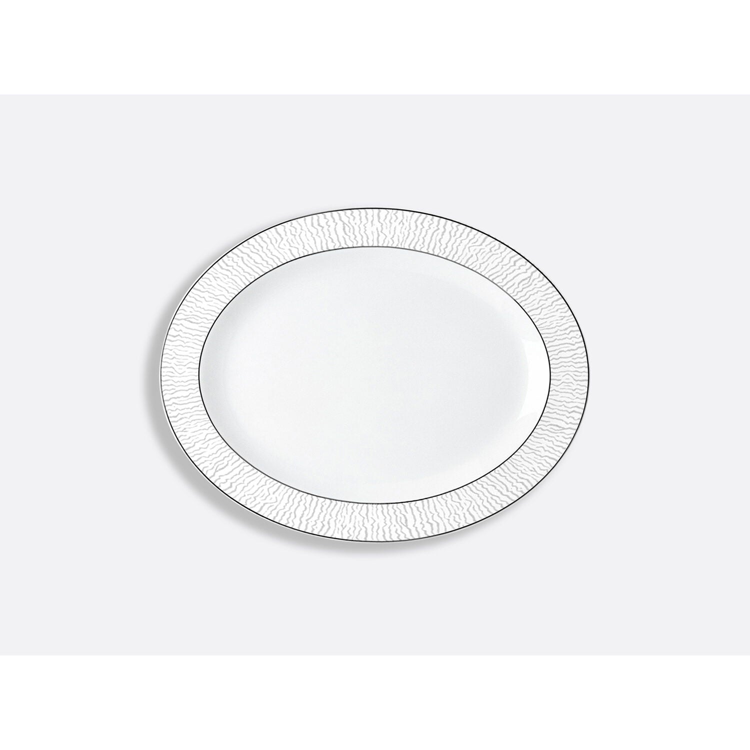 Bernardaud Oval platter 13", Limoges porcelain, Dune collection, on a white background