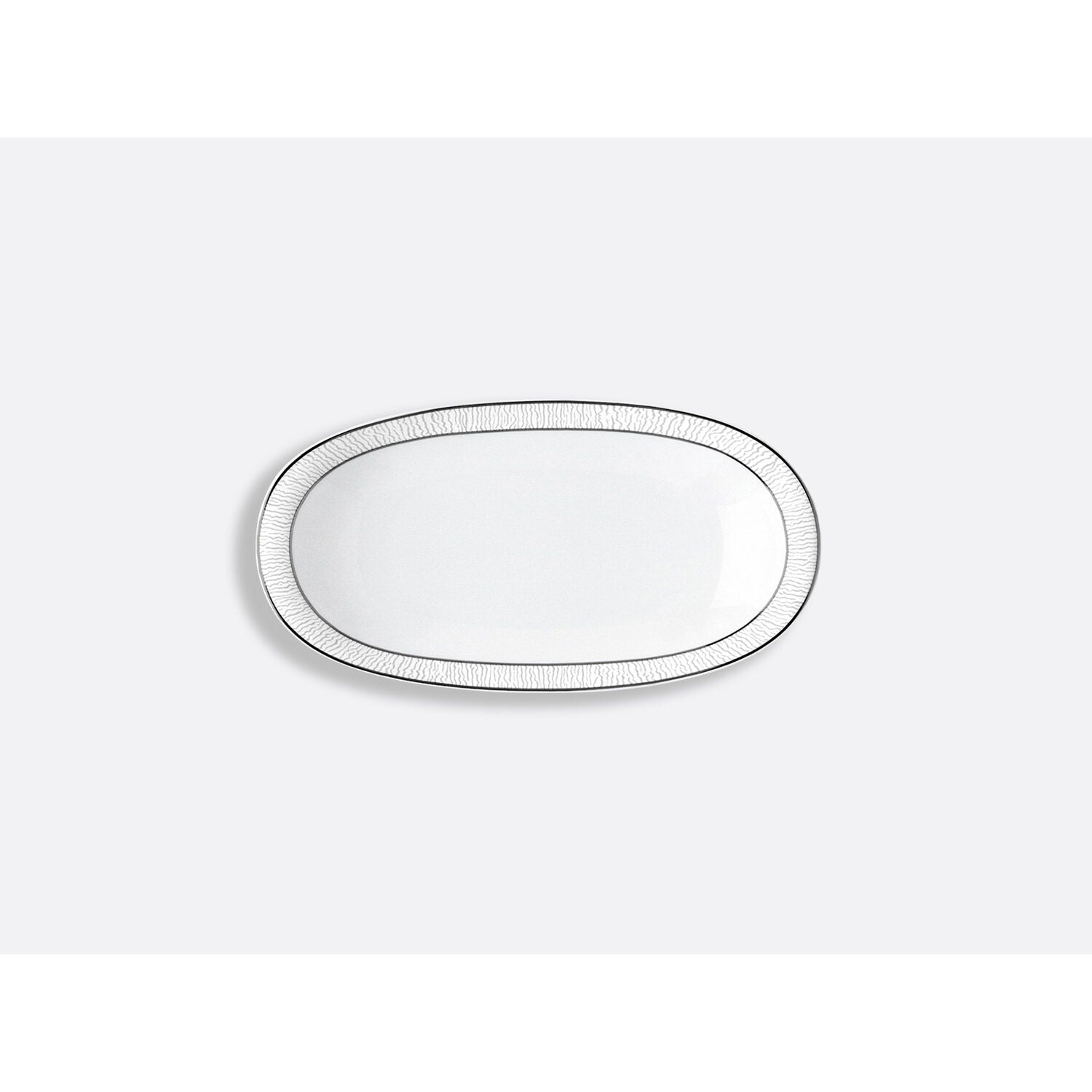 Bernardaud Relish dish 9" x 5", Limoges porcelain, Dune collection, on a white background