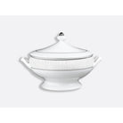 Bernardaud Soup tureen 2qt, Limoges porcelain, Dune collection, on a white background
