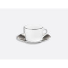 Bernardaud Tea cup and saucer gift box - 5 Oz, Limoges porcelain, Dune collection, detail view