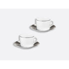 Bernardaud Tea cup and saucer gift box - 5 Oz, Limoges porcelain, Dune collection, detail view