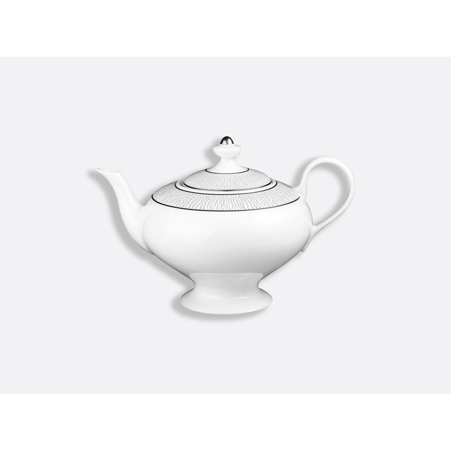 Bernardaud Teapot 12 cups 25.4 oz, Limoges porcelain, Dune collection, on a white background