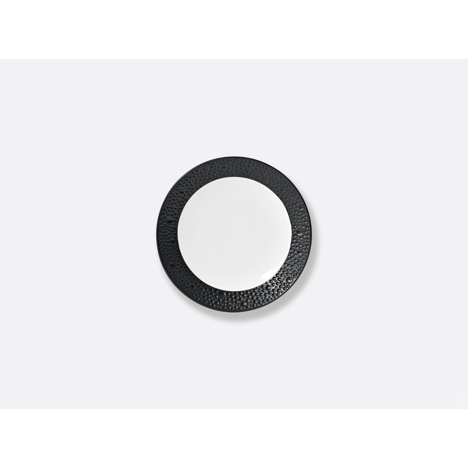 Bernardaud Gourmet dish Ecume noir, Limoges porcelain, Ecume Black collection, detail view