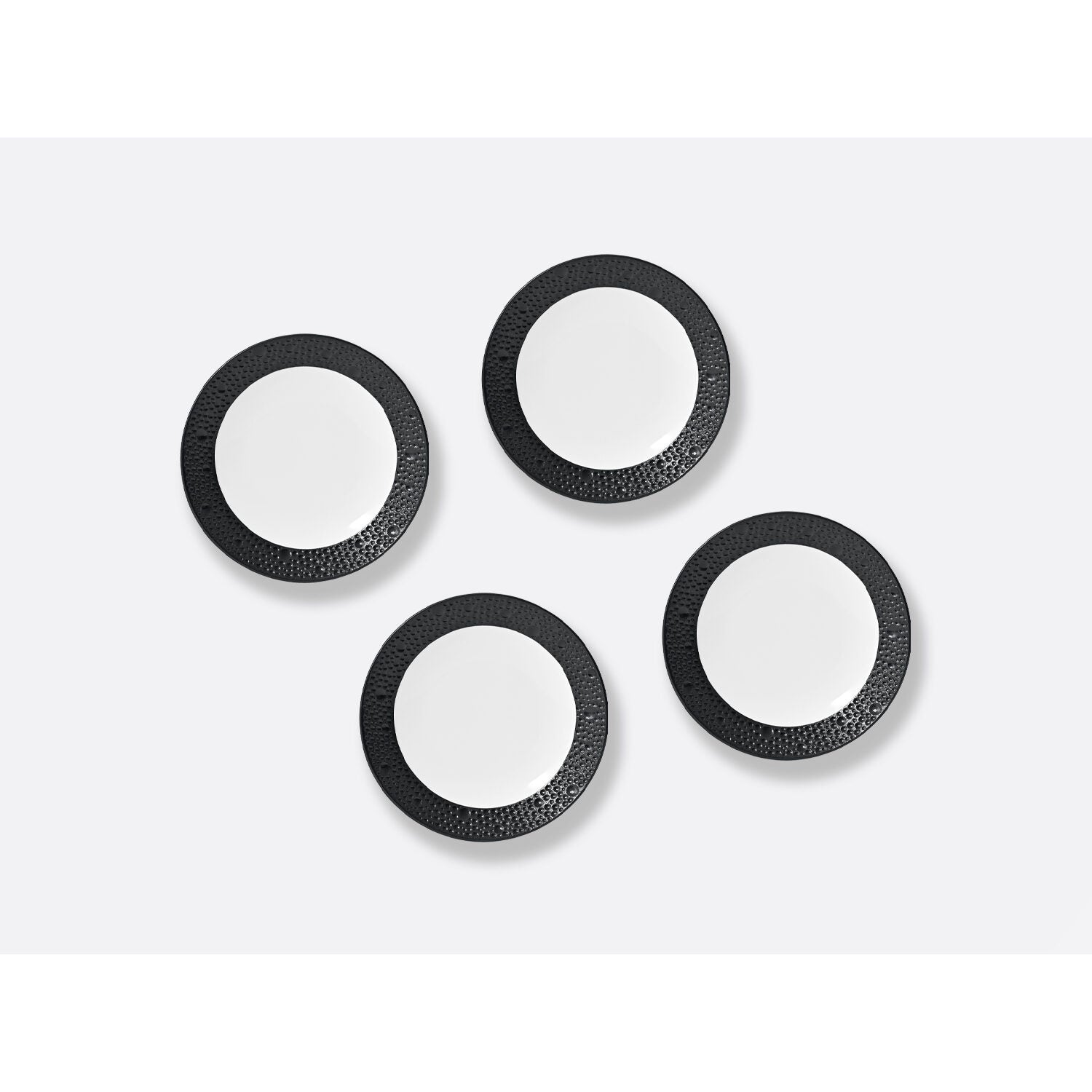 Bernardaud Gourmet dish Ecume noir, Limoges porcelain, Ecume Black collection, detail view