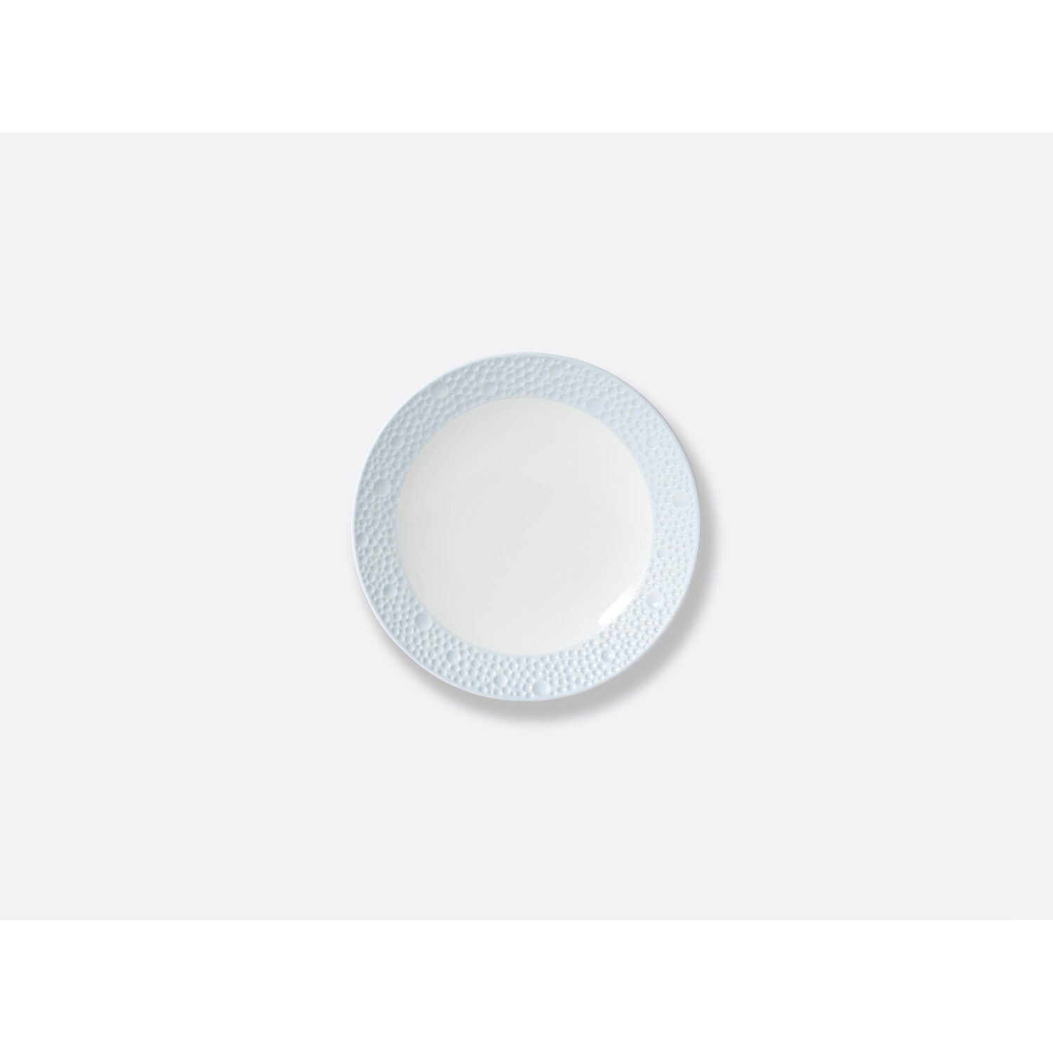 Bernardaud Gourmet dish, Limoges porcelain, Ecume Bleu collection, detail view