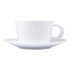 Bernardaud Breakfast cup and saucer 9 oz, Limoges porcelain, Ecume collection, detail view