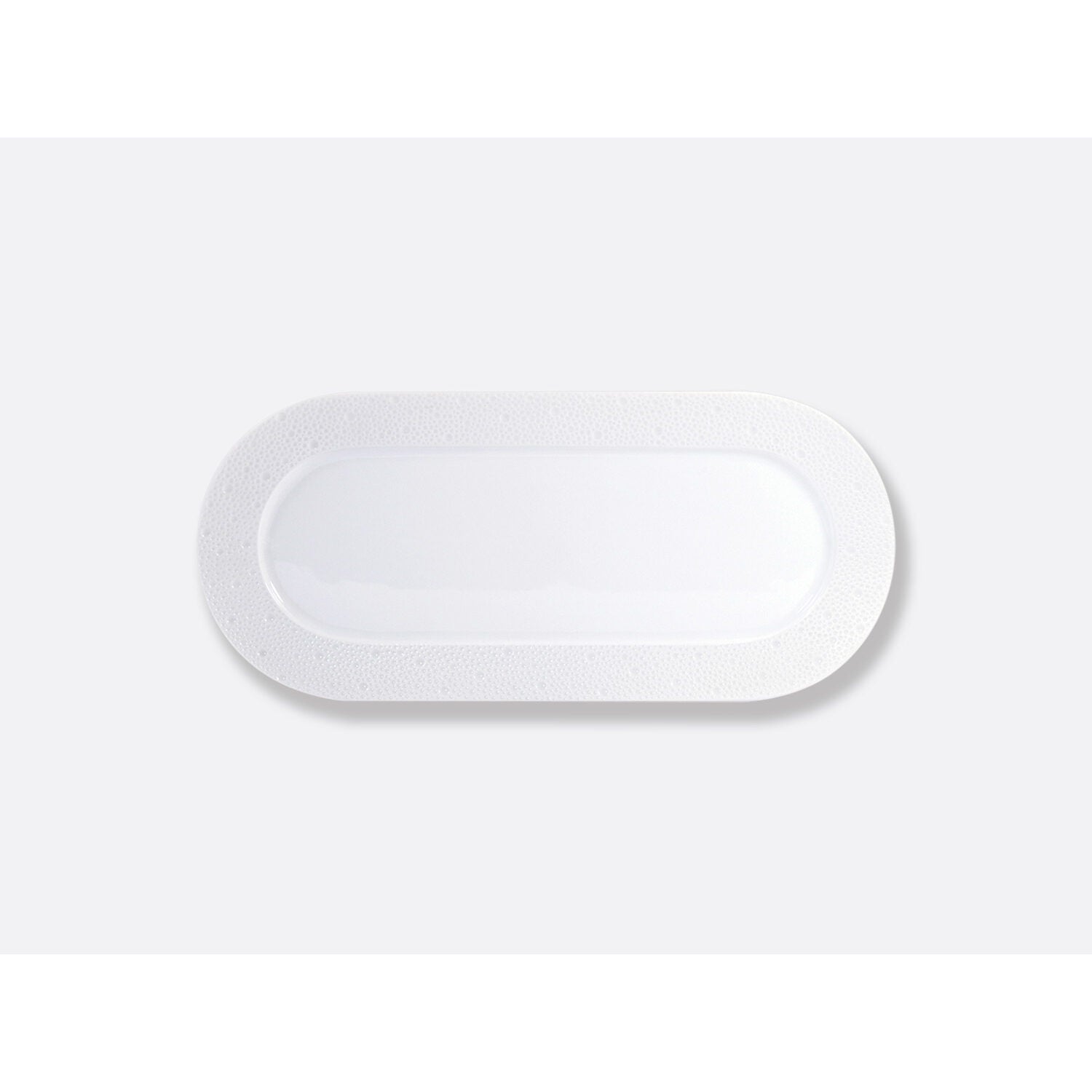 Bernardaud Cake platter 15", Limoges porcelain, Ecume collection, on a white background