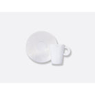 Bernardaud Espresso cup and saucer 2 oz, Limoges porcelain, Ecume collection, on a white background