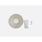 Bernardaud Espresso cup and saucer gift box - 2 oz, Limoges porcelain, Ecume Mordoré collection, detail view
