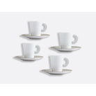Bernardaud Espresso cup and saucer gift box - 2 oz, Limoges porcelain, Ecume Mordoré collection, detail view
